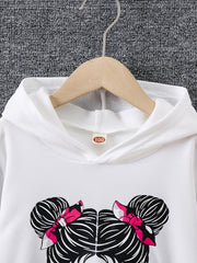 Girls' Camo Portrait Graphic Hooded Sweatshirt