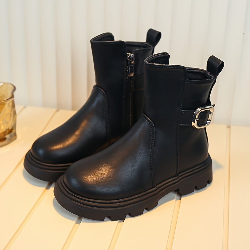Girl's High Top Riding Boots w/ Adjustable Buckle