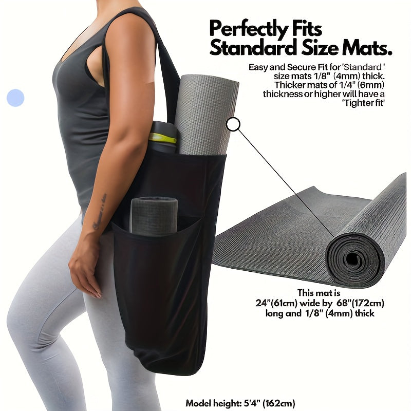 Yoga Mat Storage Bag with Large Side Pocket - Yoga Accessories