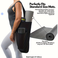 Yoga Mat Storage Bag with Large Side Pocket - Yoga Accessories