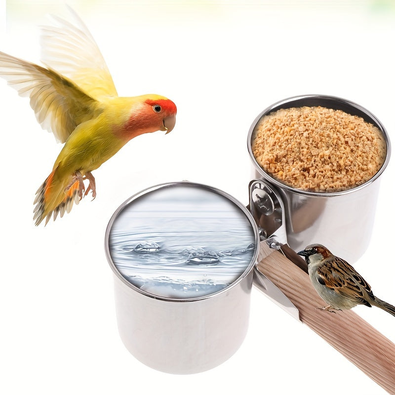 Metal Bird Feeder with Cage Clip and Dispenser