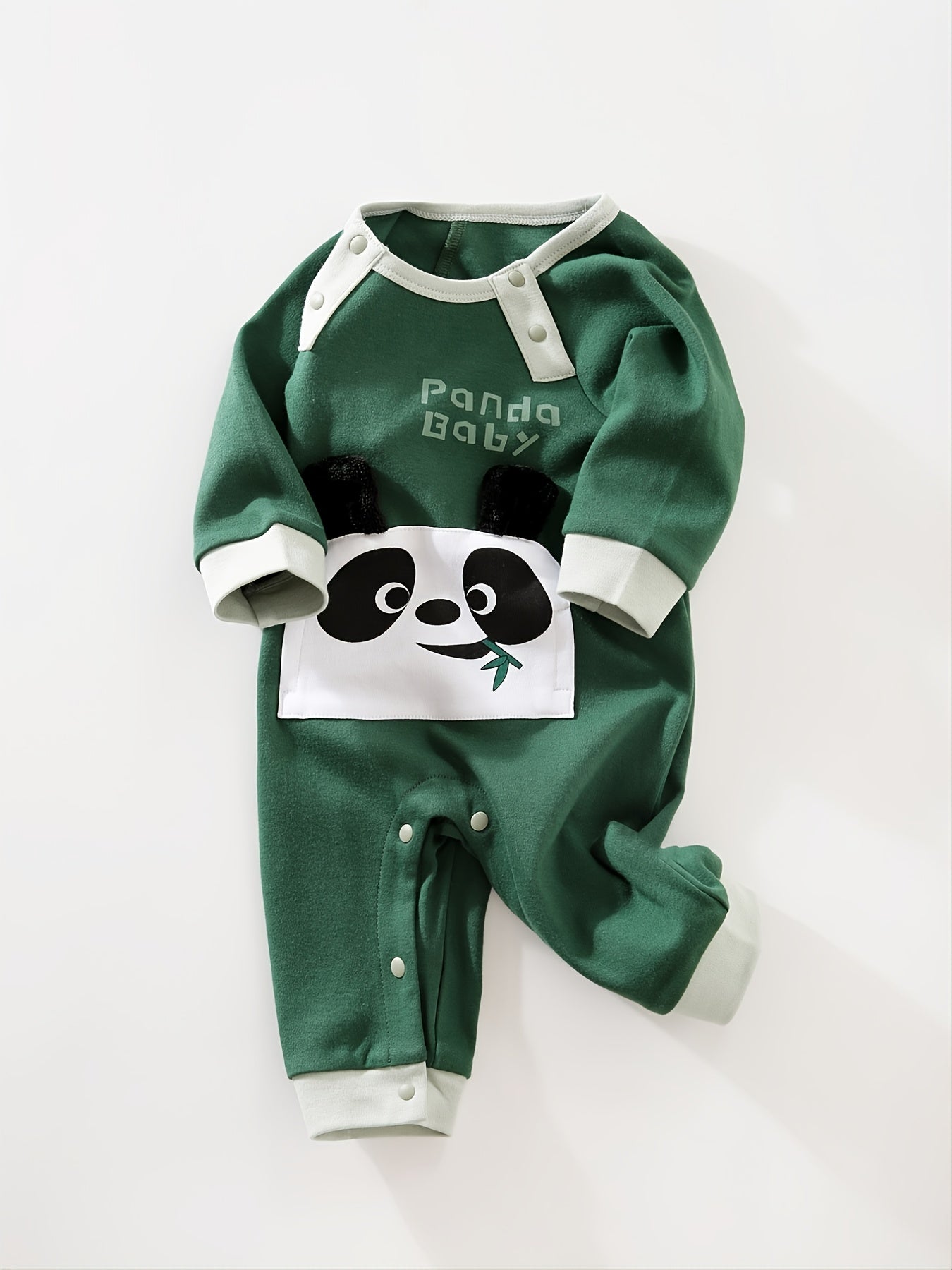 Baby Boys Panda Graphic Long Sleeve Bodysuit