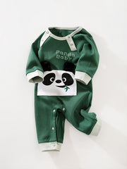 Baby Boys Panda Graphic Long Sleeve Bodysuit