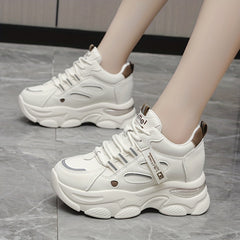 Women's Chunky Platform Sneakers Lace-up Non-slip Dad Shoes