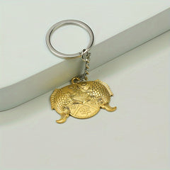 Vintage Lucky Fish Keychain Keyring Pendant Christmas Thanksgiving Gift