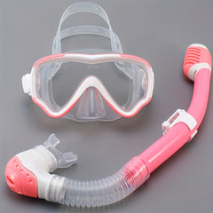 Dry Breathing Tube Diving Goggles Snorkeling Mask - Comfortable Silicone Design