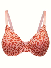 Leopard Print Molded Cup Padded Bra