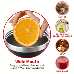 Insulated Stainless Steel Drink Cup with Handle and Straw Sunflower Daisy