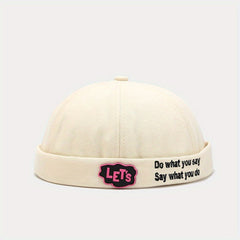 Alphabet Pattern Beanie Hat Hip hop Hat Melon Skin Hat