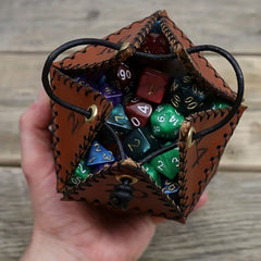Dual-Sided Dice Bag Drawstring Pouch