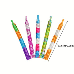 6pcs Silicone Band Bubble Bracelet Relief Toy for Stress Relief