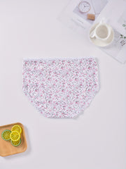 5 Pack Plus Size Panties Set Women's Plus Ditsy Floral Print Soft Briefs