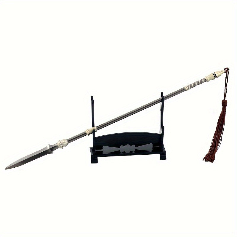 Mini Lance Halberd Spear Pendant Key Chain Weapon Model Toy Pendant