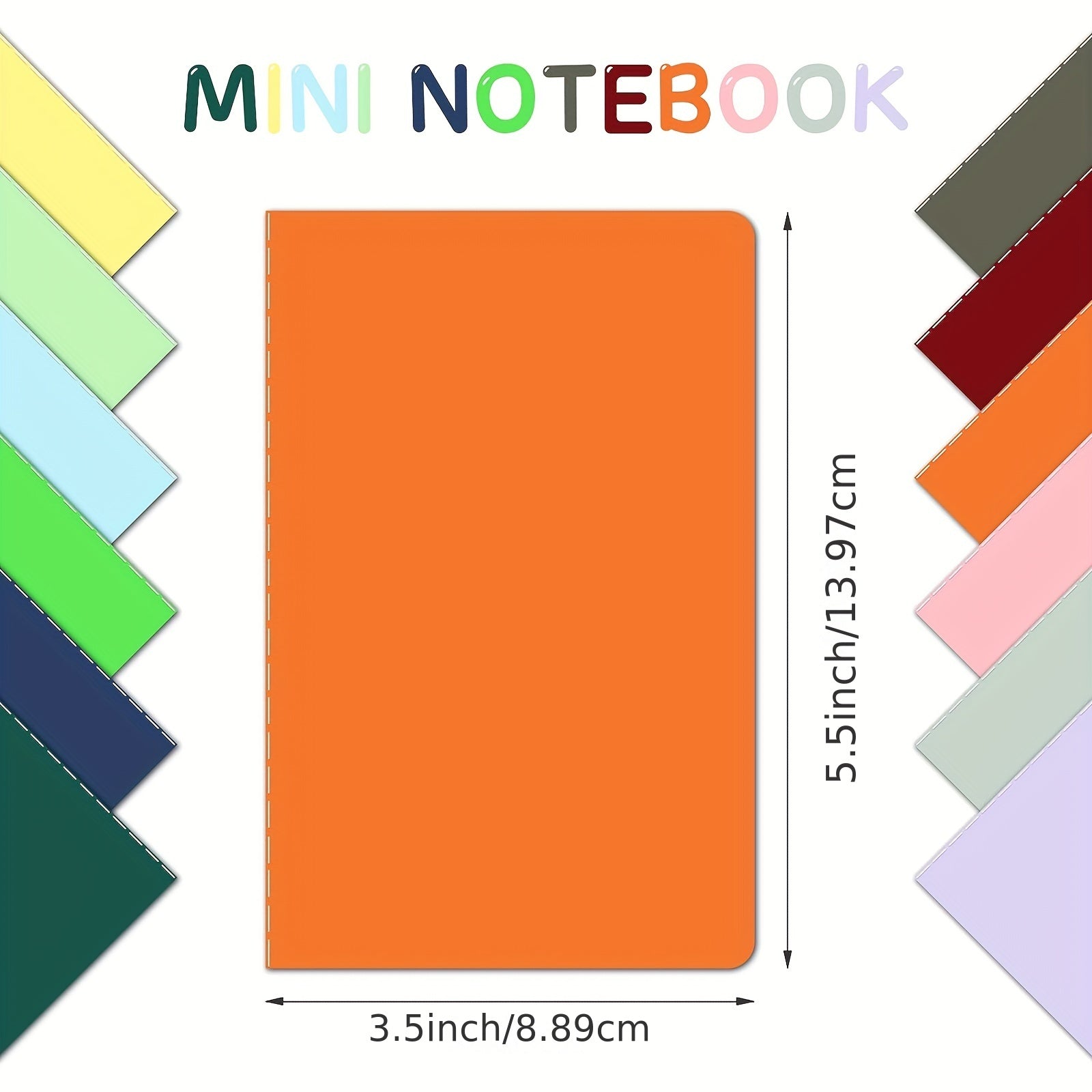 12 Pack Mini Notebooks 8.89x13 Mini Journals - Small Pocket Notebook Set