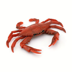 Solid Red Crab Sand Crab Marine Life Model Simulation Animal Toy