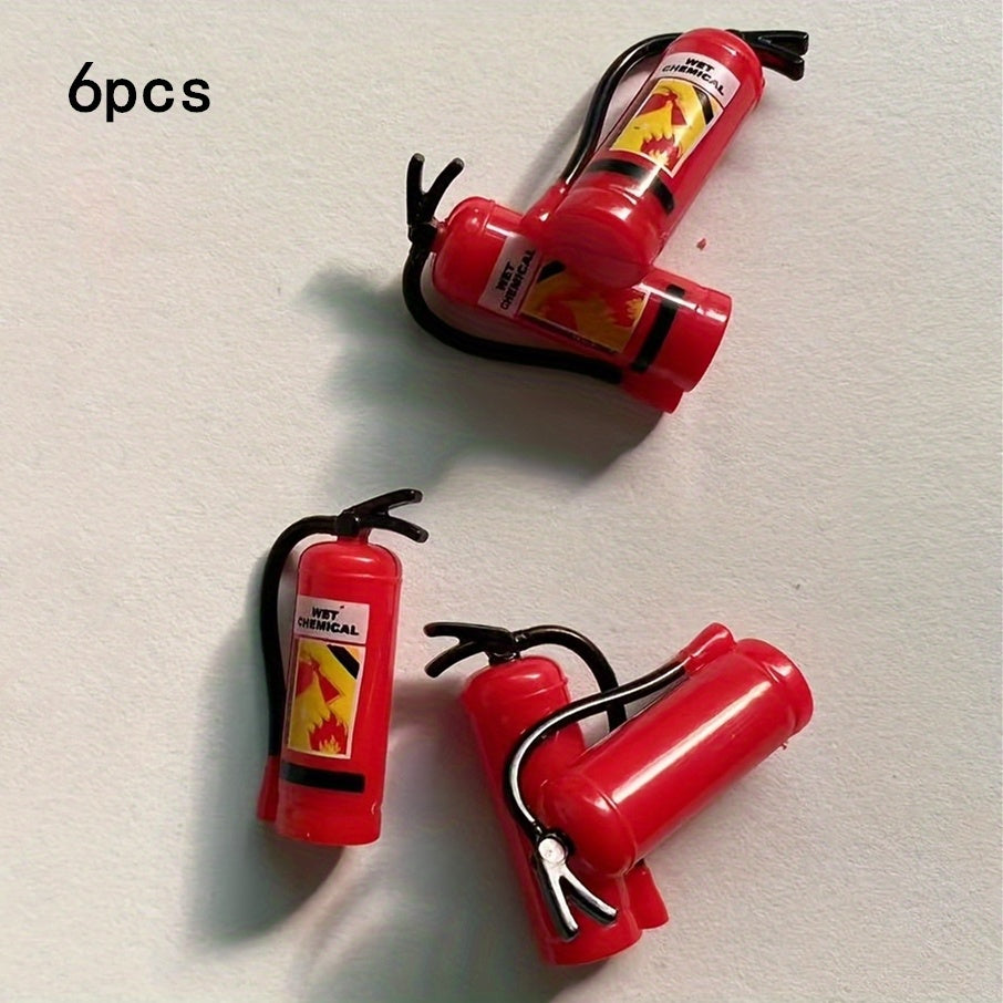 Dollhouse Fire Extinguisher Set ABS Scene Accessories Ideal Decor Play Gift