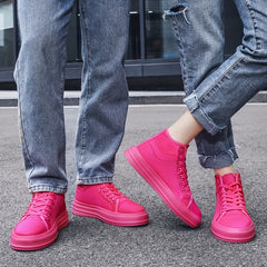 High-Top Canvas Shoes Men's Sneakers Lace-Up Flats