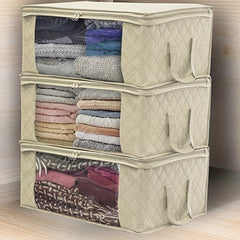Non Woven Wardrobe Storage Bag Quilt Clothing Sorting Box Foldable