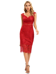 Lace Slim Dress Short Sleeve Casual Spring Summer Women's Clothing