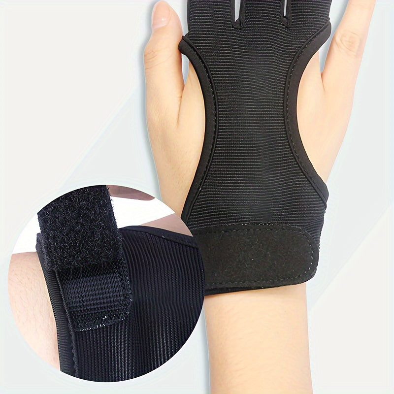 Breathable Three Finger Archery Gloves Protector