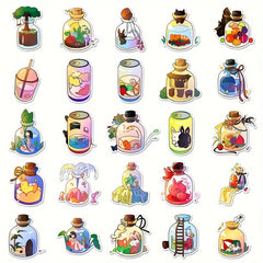 100pcs Bottle Cartoon Graffiti Stickers Waterproof DIY Car Decoration