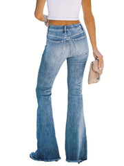High Rise Flared Leg Jeans