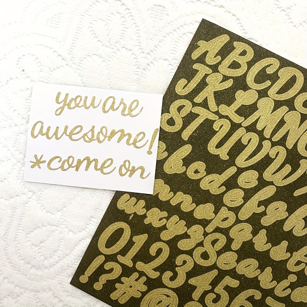 Glitter Fine Alphabet Number Stickers DIY Poster Graduation Hat