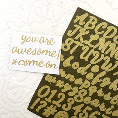 Glitter Fine Alphabet Number Stickers DIY Poster Graduation Hat