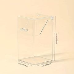 Clear Cosmetic Brush Holder with Lid