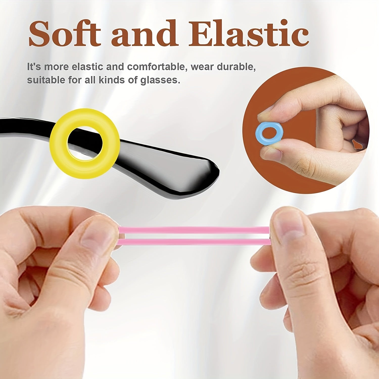 14 Pairs Glasses Ear Grip Strap Holder Silicone Anti Slip Multicolored