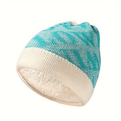 Men's Winter Warm Hat Letter Pattern Beanie Hat Coldproof Knitted Hat