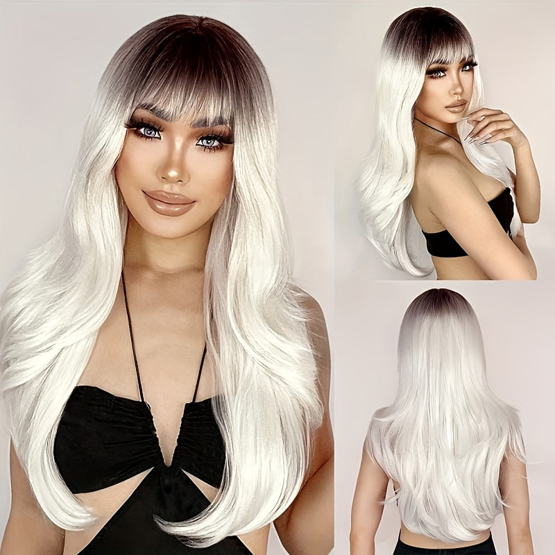 Women's Layered Curly Long Wig 24in Heat resistant Synthetic Wig