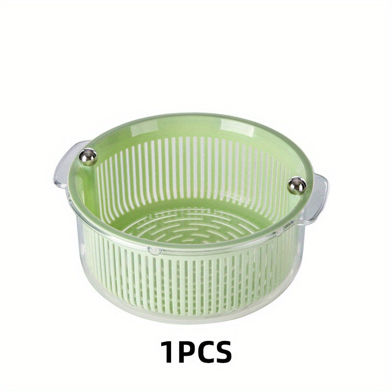 Rotating Double layer Drain Basket Kitchen Storage