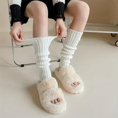 Rib Knit Leg Warmers for Women