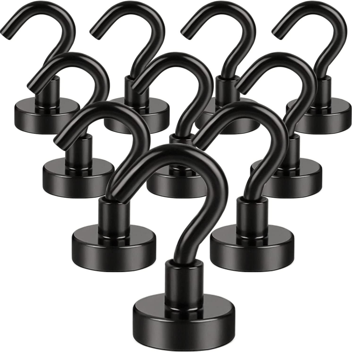 10pcs Magnetic Hooks 25Lbs Strong for Kitchen Home Office Garage