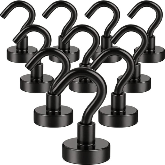 10pcs Magnetic Hooks 25Lbs Strong for Kitchen Home Office Garage