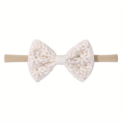 3pcs Street Embroidery Bow Headbands for Baby Girls