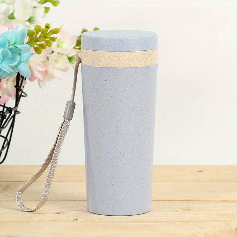 Wheat Straw Tea Cup Portable Water Bottle for Outdoor Travel