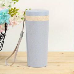 Wheat Straw Tea Cup Portable Water Bottle for Outdoor Travel