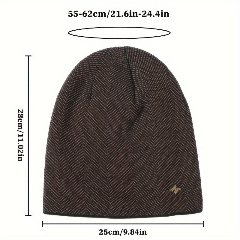 Thickened Warm Woolen Knitted Hat for Outdoor Cycling Skiing
