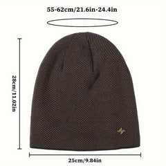 Thickened Warm Woolen Knitted Hat for Outdoor Cycling Skiing