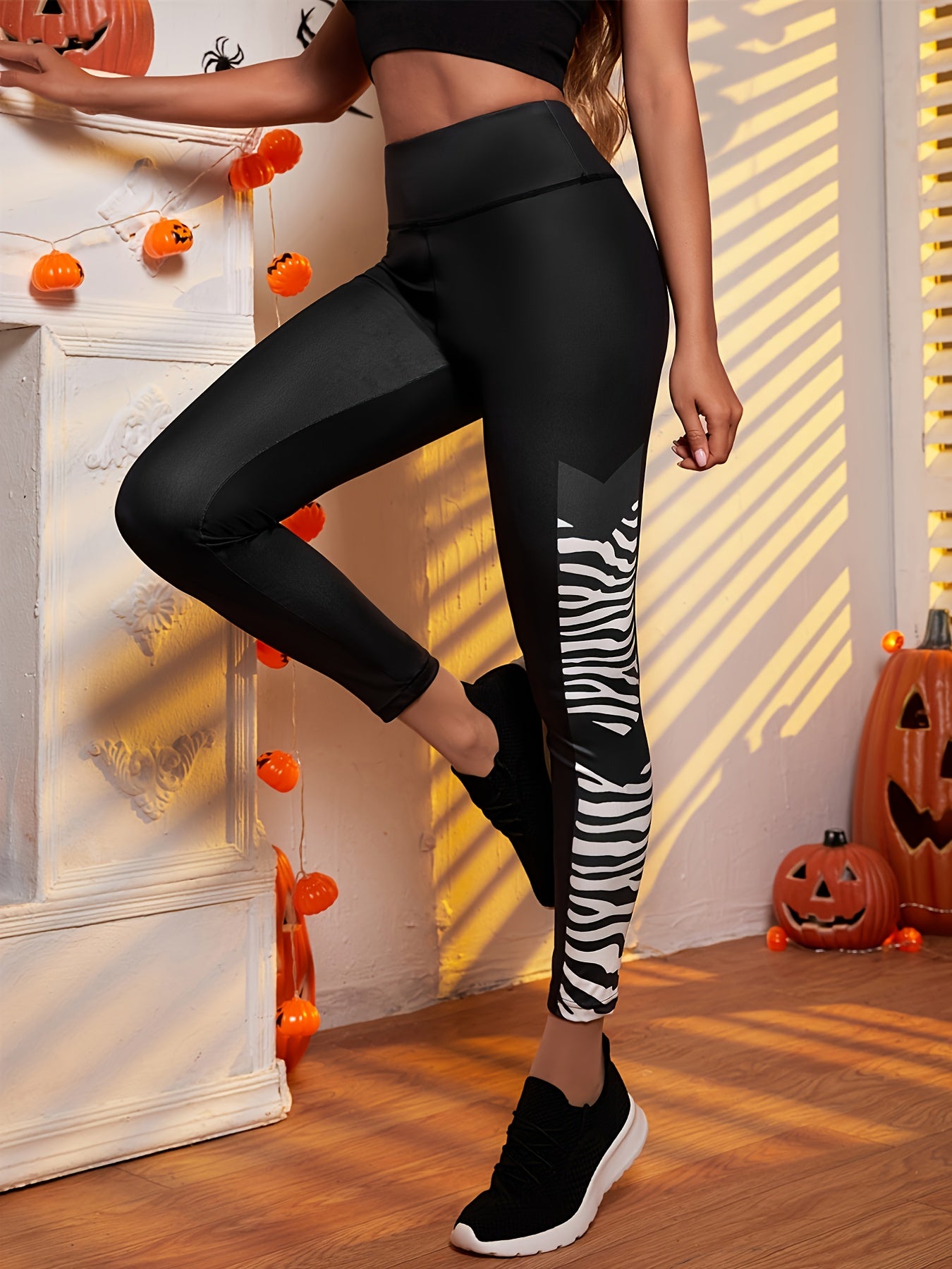 High Stretch Block Leggings Quick Drying Yoga Pants for Women