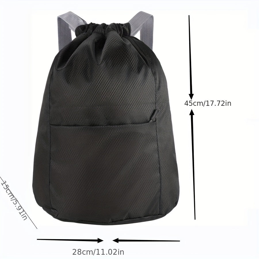 Drawstring Backpack Waterproof Sports Bag for School Swimming Mountain Climbing