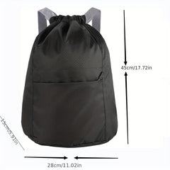 Drawstring Backpack Waterproof Sports Bag for School Swimming Mountain Climbing