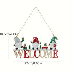 Christmas Wooden Letter Plate Hanging Welcome Door Decoration
