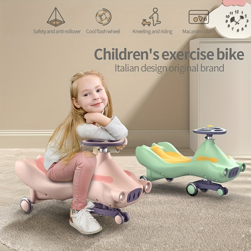 Kids Twisted Car with Music Light Silent Swing Car