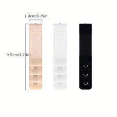 3pcs Bra Strap Extenders Comfortable Adjustable Bra Band Buckle