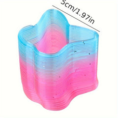 3pcs Rainbow Spring Rings Colorful Folding Funny Toys
