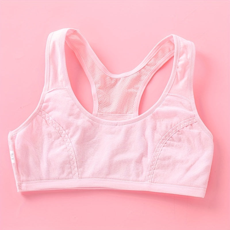 Girls Sports Underwear Teen Running Bra Seamless Stretch Tank Top