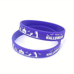 Spooky Halloween Ghost Silicone Bracelet Stretchy Rubber Wristband